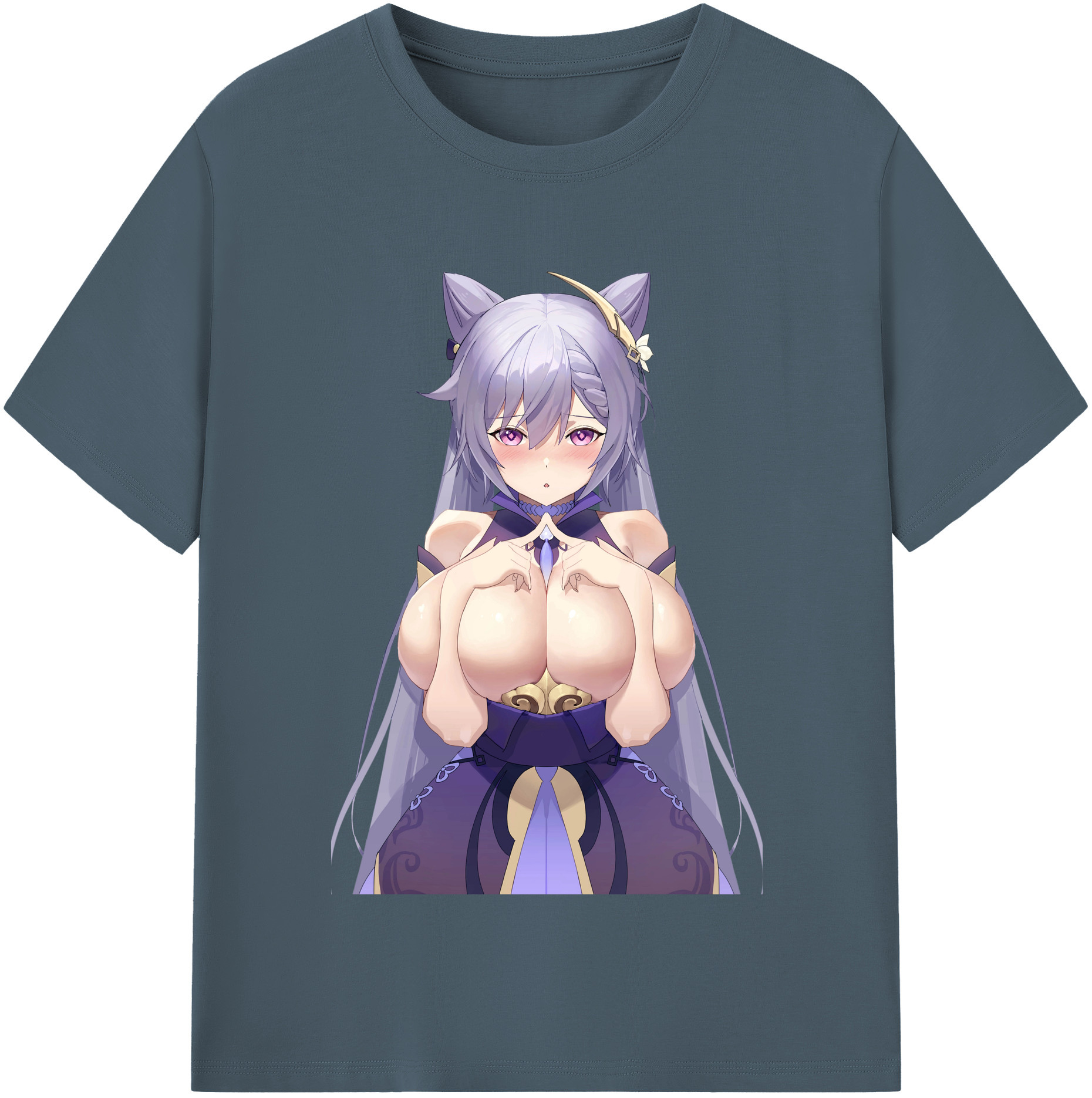 げんし神 刻晴 こくせい genshin Kokusei 綿100％半袖Tシャツ（フロントプリント）
